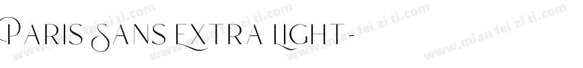 Paris Sans Extra Light字体转换